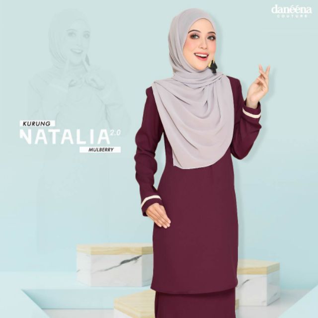 🎉NEW ARRIVAL NATALIA V2 Kurung Moden Mulberry Nursing Friendly 2020🎉