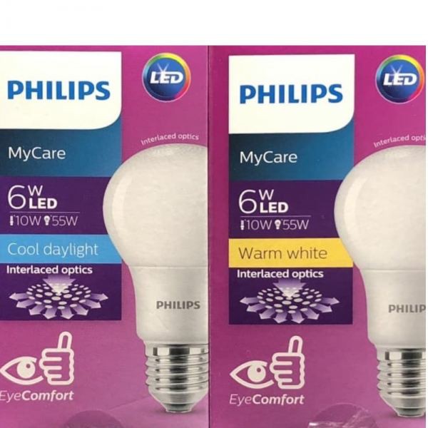 Philips Mycare Led Bulb 6w E27 Warm Whitecool Daylight Shopee Malaysia 9437