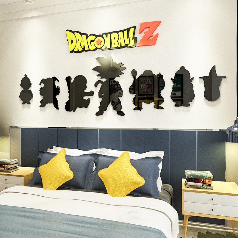 Dragon Ball Sticker 3d Three Dimensional Wall Sticker Acrylic Wallpaper Self Adhesive Boys Dormitory College Student Bed Shopee Malaysia