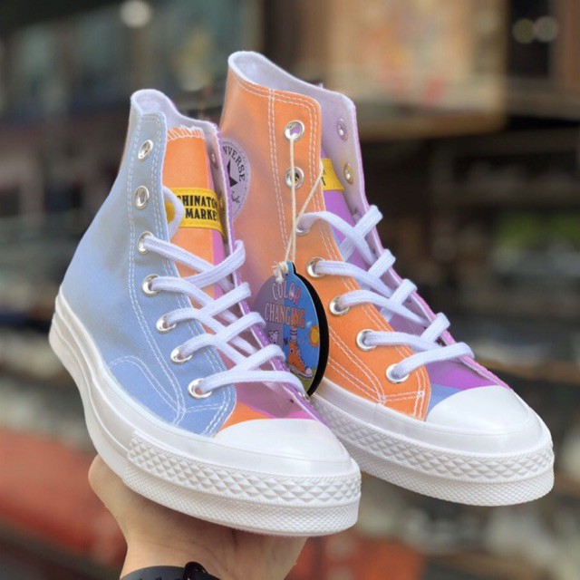 Change color】Converse Chuck X Chinatown Market high Unisex Casual Canvas Discolored shoes | Shopee Malaysia