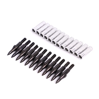 6.0mm Set of 12 Aluminum Inserts for Carbon Arrows 6.2mm 