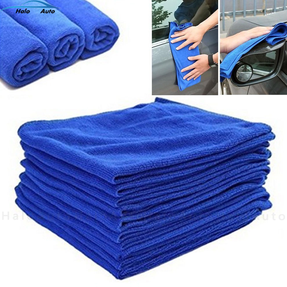 【Ready Stock】Soft Auto Car Microfiber Wash Cloth Cleaning Towels