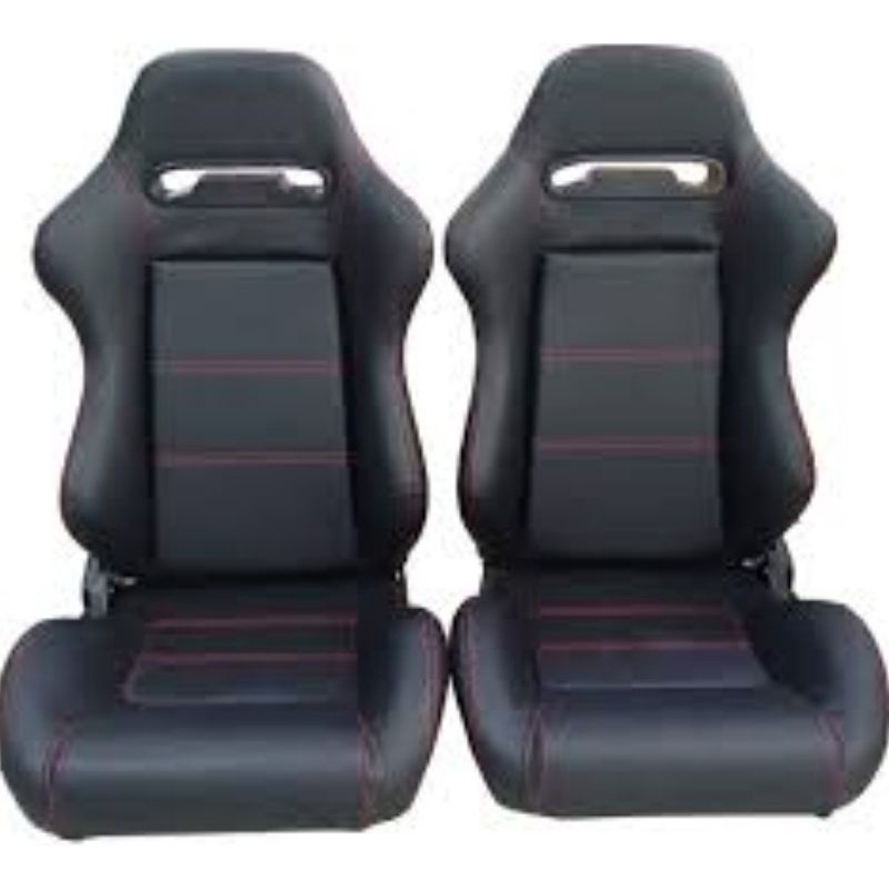 Sport Racing Car Seat Sr3 Batik Full Leather Black Semi Bucket Seat