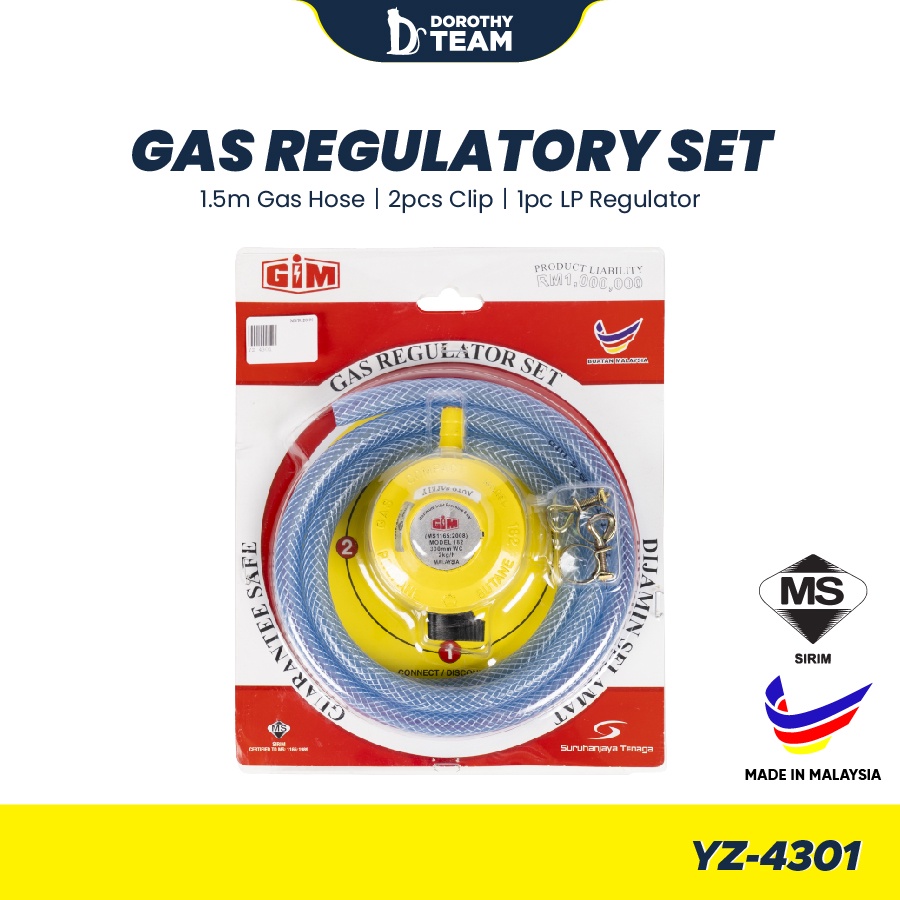 SIRIM Low Pressure Safety Gas Regulator Terbal Kepala Gas Tekanan
