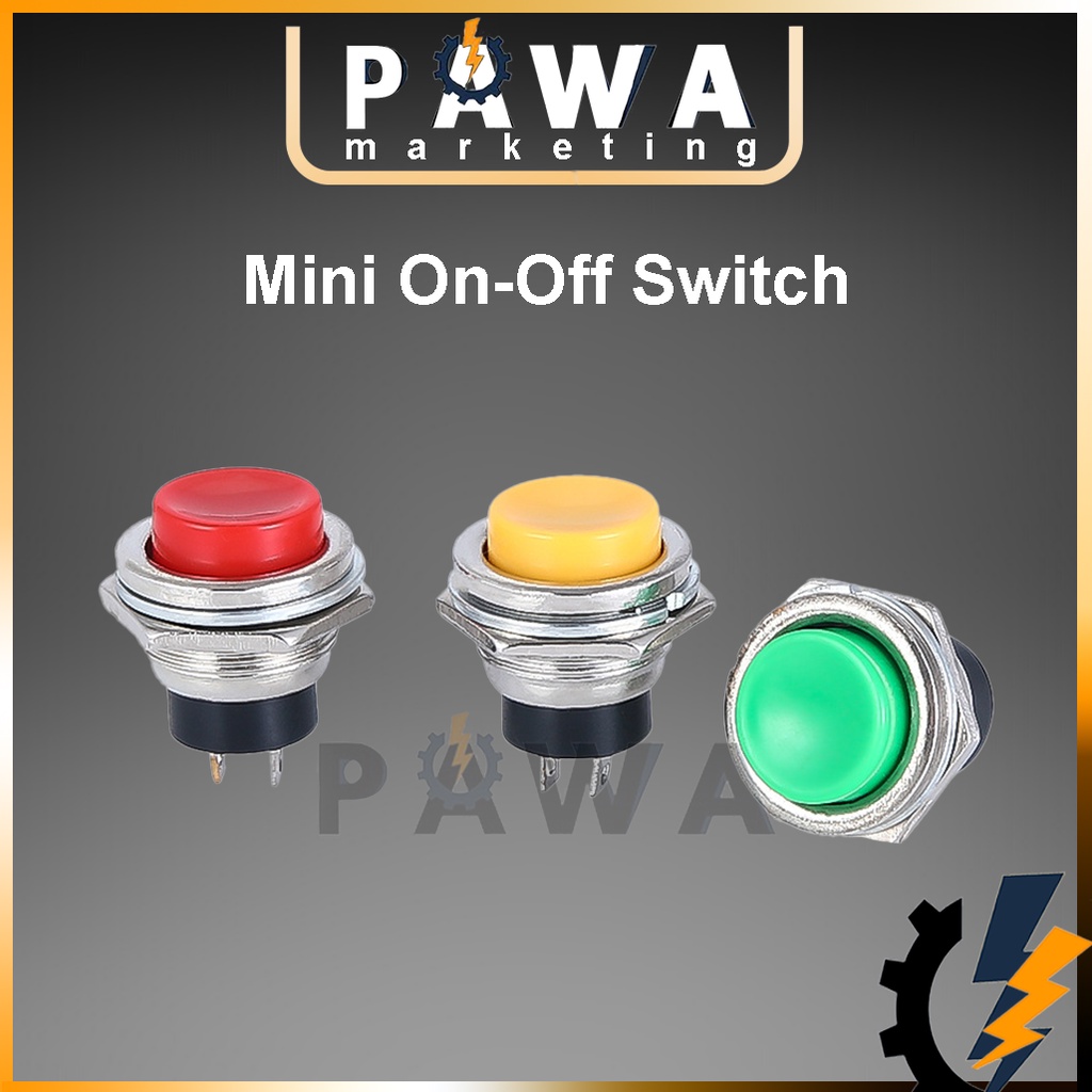Pawa On Off Switch Horn Switch Reset Switch Push Start Switch 12V 24V Car Vehicle Lorry Truck Lori Kereta