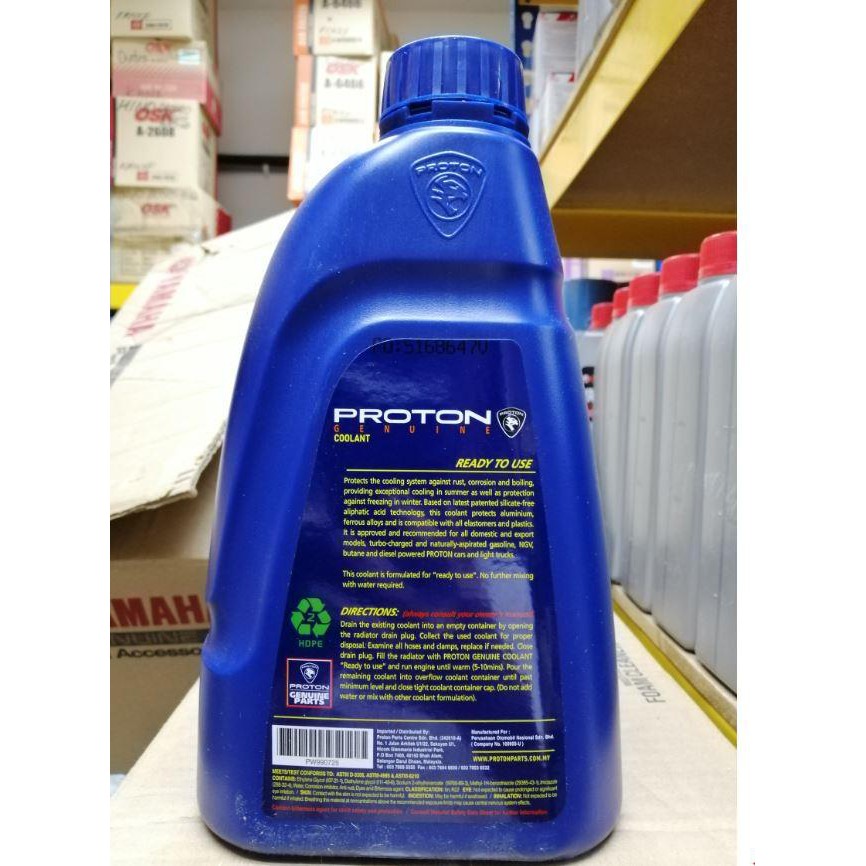 ORIGINAL PROTON COOLANT GENUINE PART 1 LITER BIRU *READY TO USE*