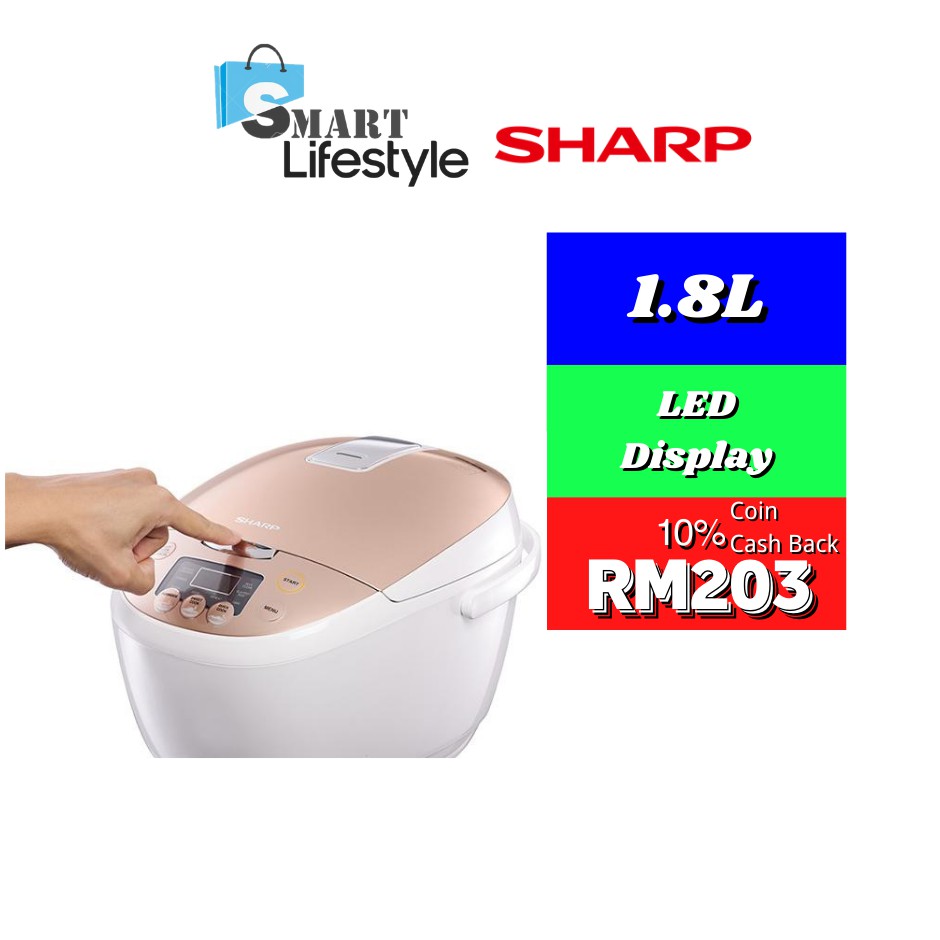 Sharp 1.8L Digital Rice Cooker KSC186GL with Multifunction Shopee Malaysia