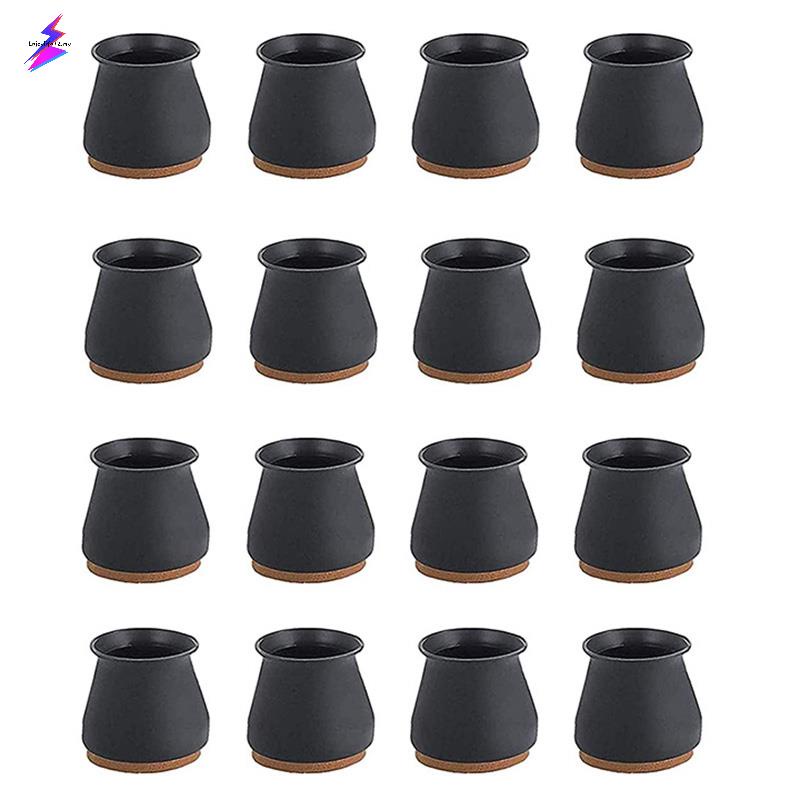 Silicone Chair Leg Caps with Felt Pads Free Moving Table Leg Covers