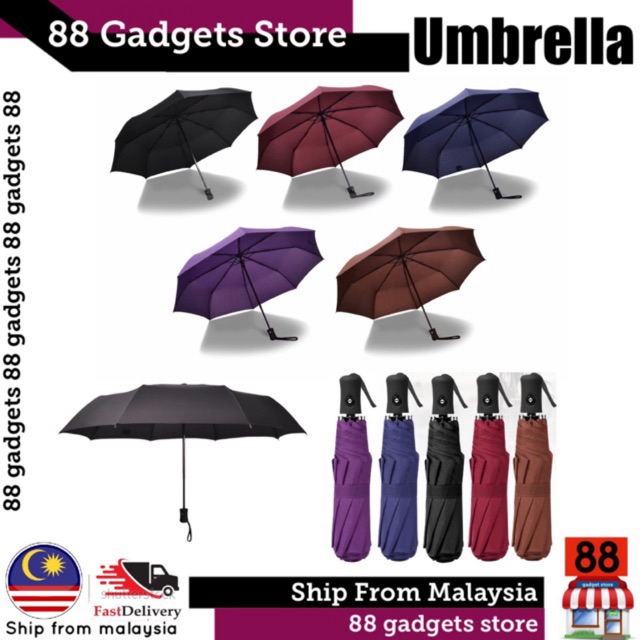 Automatic Umbrella Foldable Rain Umbrella Shopee Malaysia