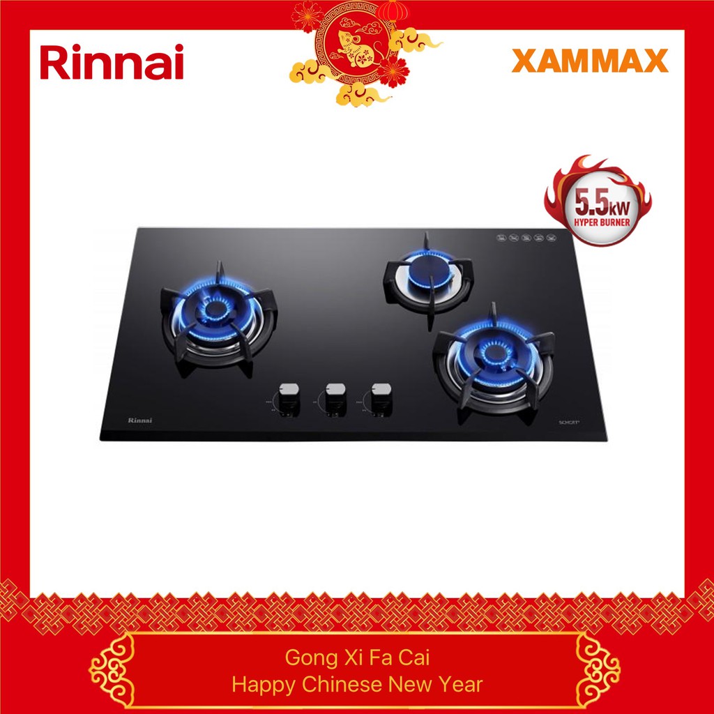 Rinnai Cooker Gas Hob Rb 93ug Rb 93ug Schott Tempered Glass