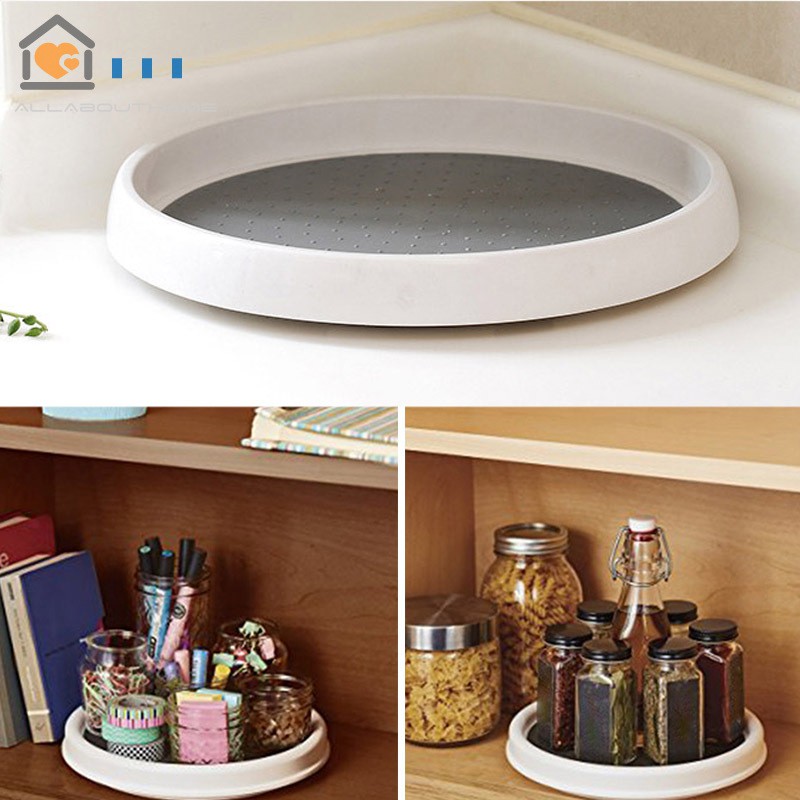 Kitchen Seasoning Bottle Storage Tray Rotary Cabinet Turntable For