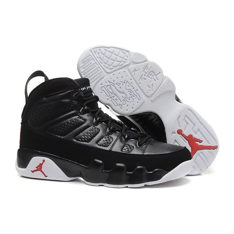 jordan 9 black red grey