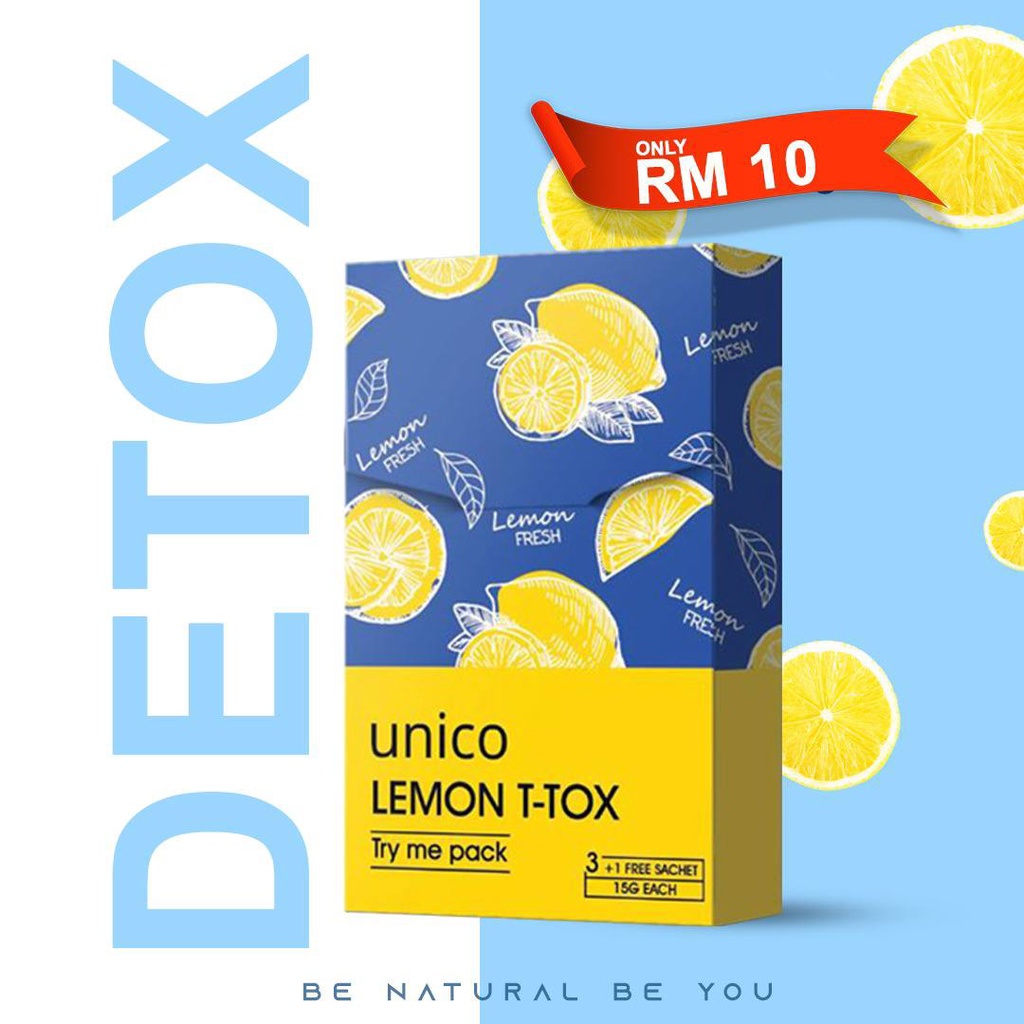 UNICO LEMON TTOX detox halal tiada gula putih