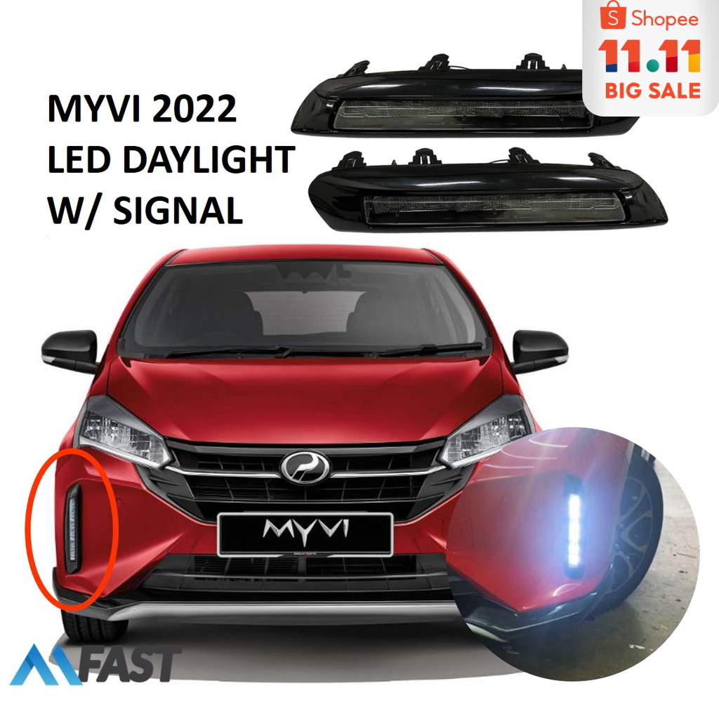 PERODUA MYVI 2022 MYVI NEW OEM FRONT BUMPER LED DAYLIGHT LED DAYTIME