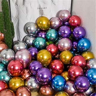 10pcs 5inch Metallic Color Balloons Latex Balloon Shining Chrome for Birthday Wedding Christmas Event Home Decoration