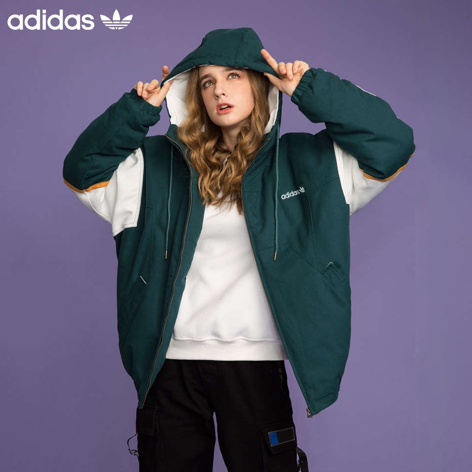 adidas black windbreaker womens