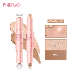 Image of PINKFLASH#Double Shaping Magic Shaping 3D Streamer DUO Bronzer Contour Makeup Stick Three-dimensional Shaping Creamy Smooth Highlighter Shimmer