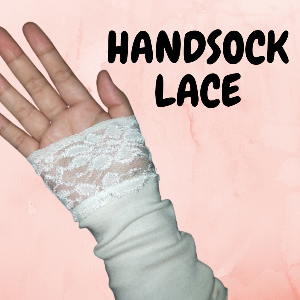 Masterpolo High Quality Lace Plain Handsocks Sarung Lengan Aurat Muslimah Kain Berkualiti Selesa Dipakai