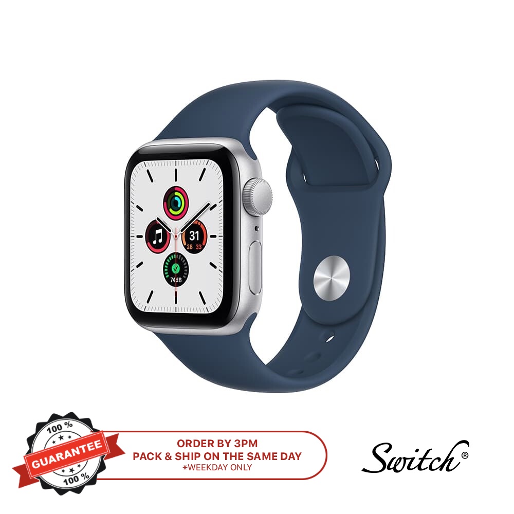 Apple Watch SE GPS, 44mm Aluminium Case with Sport Band - Regular