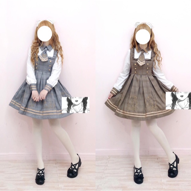 【ag92】japanese lolita cute anime detective school dress suits