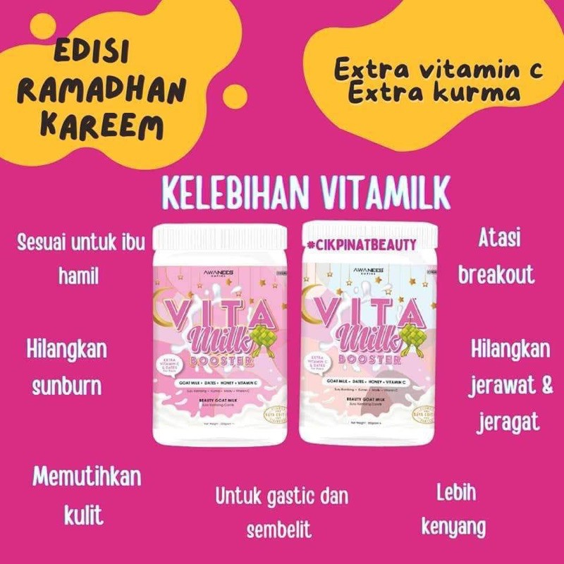 [ORIGINAL HQ] VITA MILK BOOSTER Cerah dalam masa seminggu Shopee Malaysia