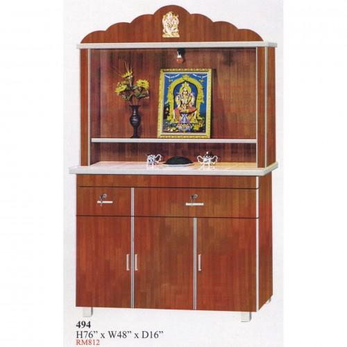 Ready Fixed 4 Feet Indian Altar Prayers Cabinet Brown Shopee