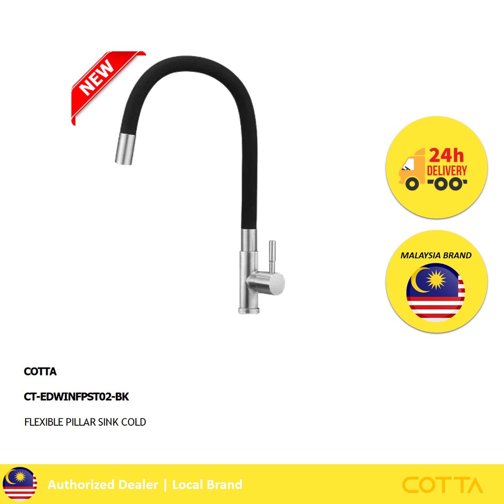 COTTA EDWIN PILLAR FLEXIBLE KITCHEN TAP / WATER TAP / FAUCET Shopee