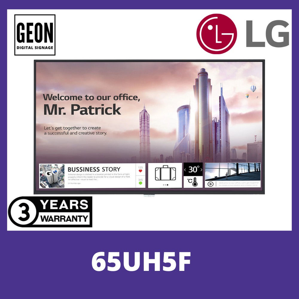 LG 65" inch 65UH5F NonGlare UHD Series Digital Signage Shopee Malaysia
