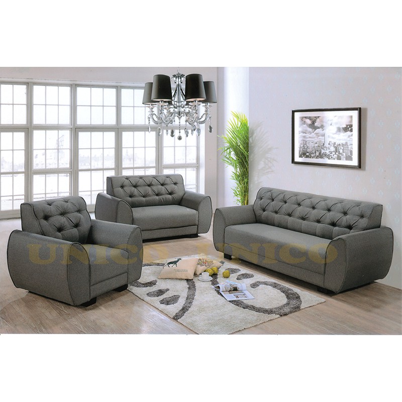 UNICO YULISSA 123 SEATER SOFA SET (BLUE GRAY) | Shopee ...