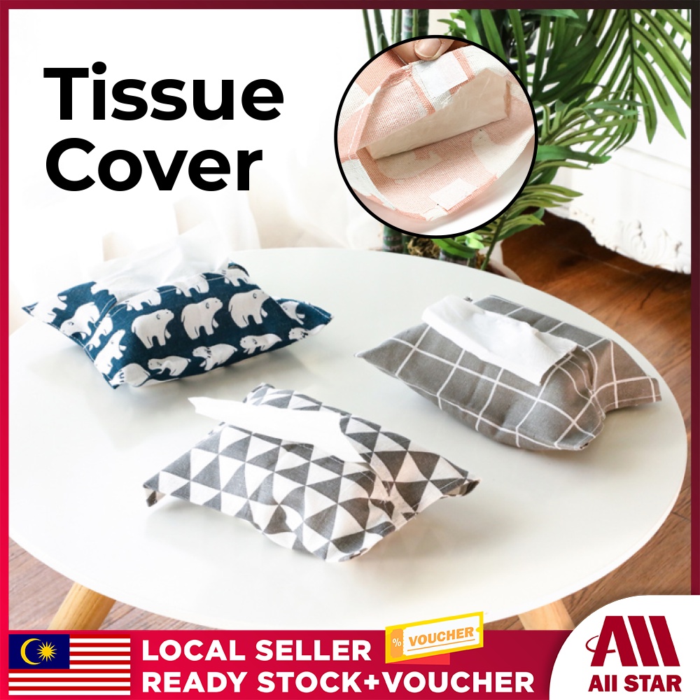 ALLSTAR Malaysia tissue cover fabric home and car use tissue box cotton