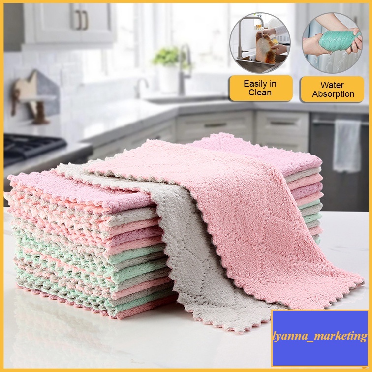 READY STOCK KAIN VIRAL GOODMORNING TOWEL Reusable Kitchen Towels ...