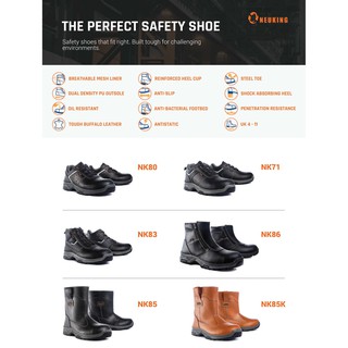 [ectake] Neuking Nk80 Black Colour Low-cut Safety Shoe Safety Boots 