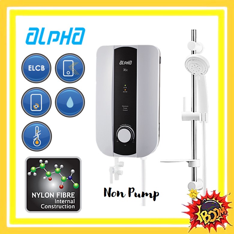 Alpha Water Heater No Pump X5E (White) Shopee Malaysia