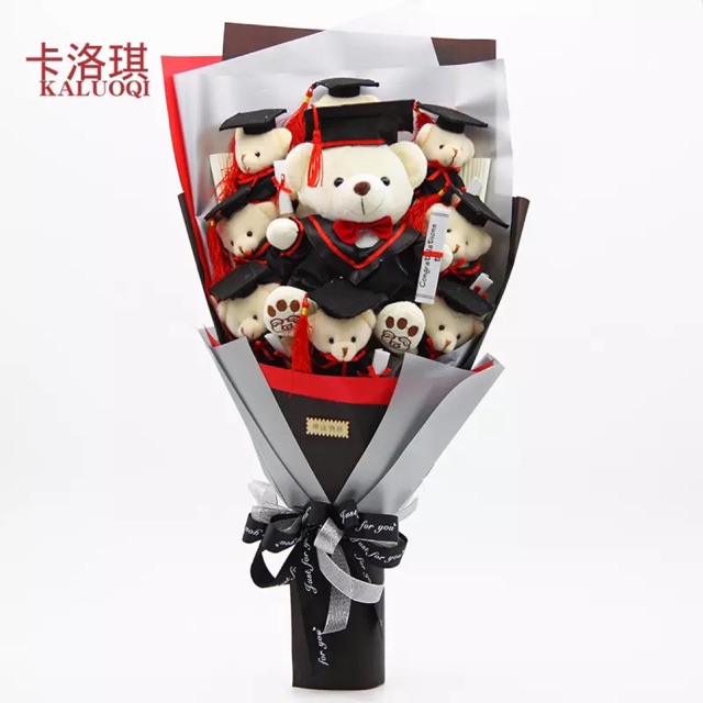 graduation bear bouquet