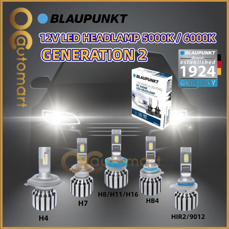 Blaupunkt LED 2nd Generation 12v Vehicle Lighting Headlamp Lampu Kereta