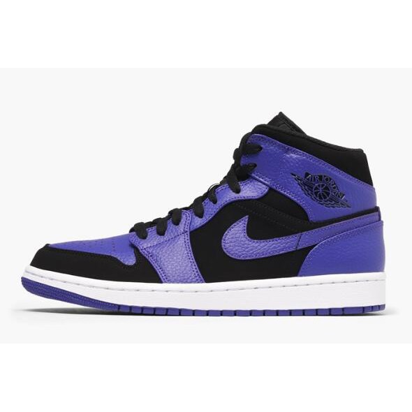 purple and black jordan 1