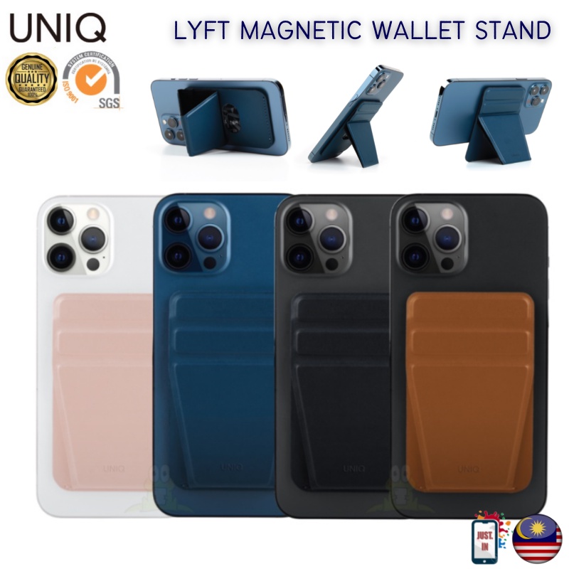 UNIQ LYFT MAGNETIC Wallet Snap On Phone Stand Card Holder Cardslot Magsafe Wallet Stand Holder For iPhone 13 12 Pro Max