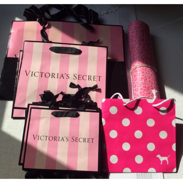 ORIGINAL VICTORIA SECRET PAPER BAG With Tissue Paper (2 pc per bag ...