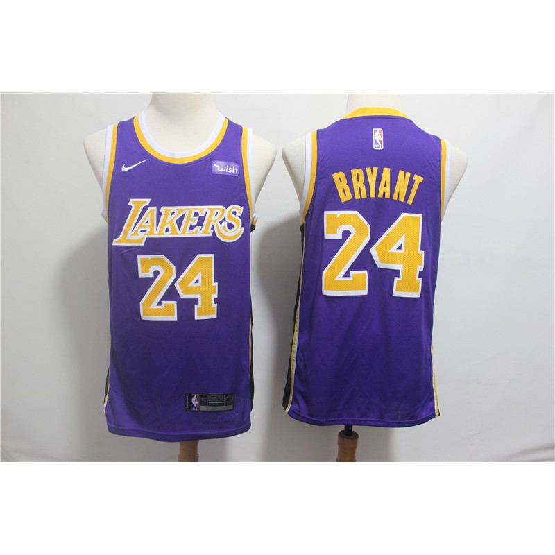 purple and white lakers jersey