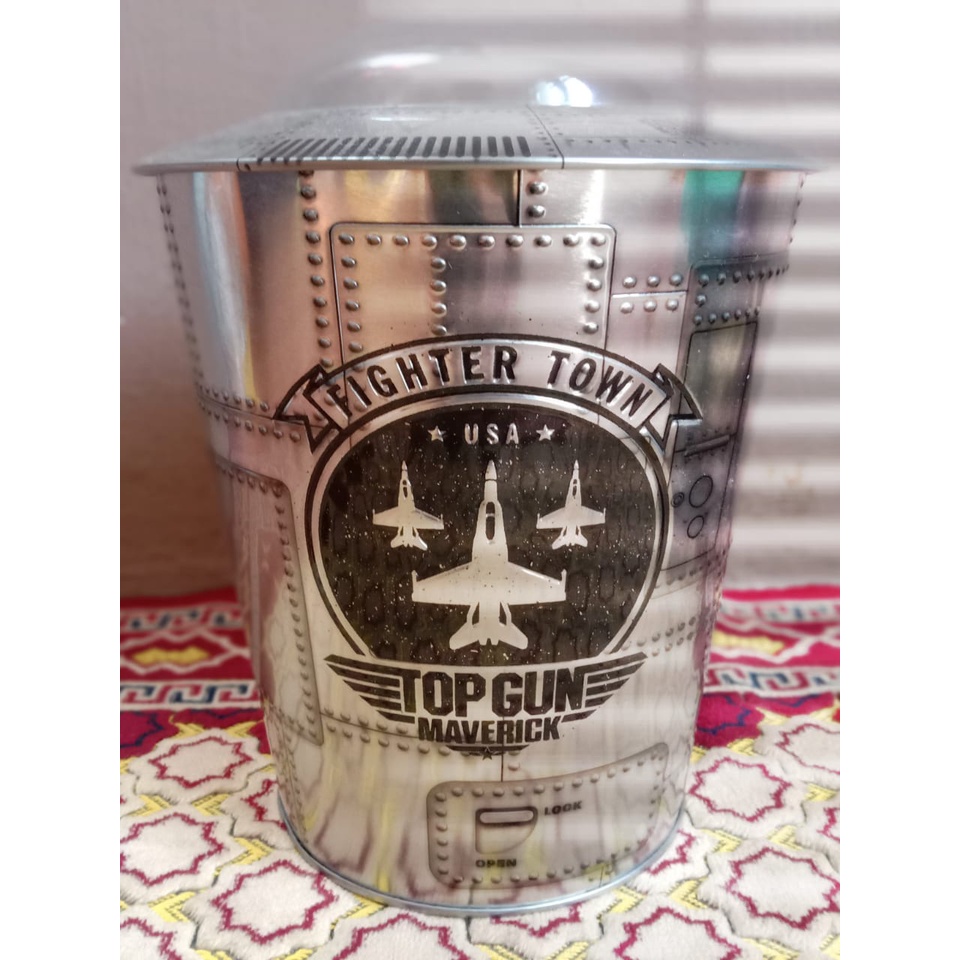 Top Gun Maverick Stainless Steel Popcorn Bucket FREE TSHIRT TOP GUN