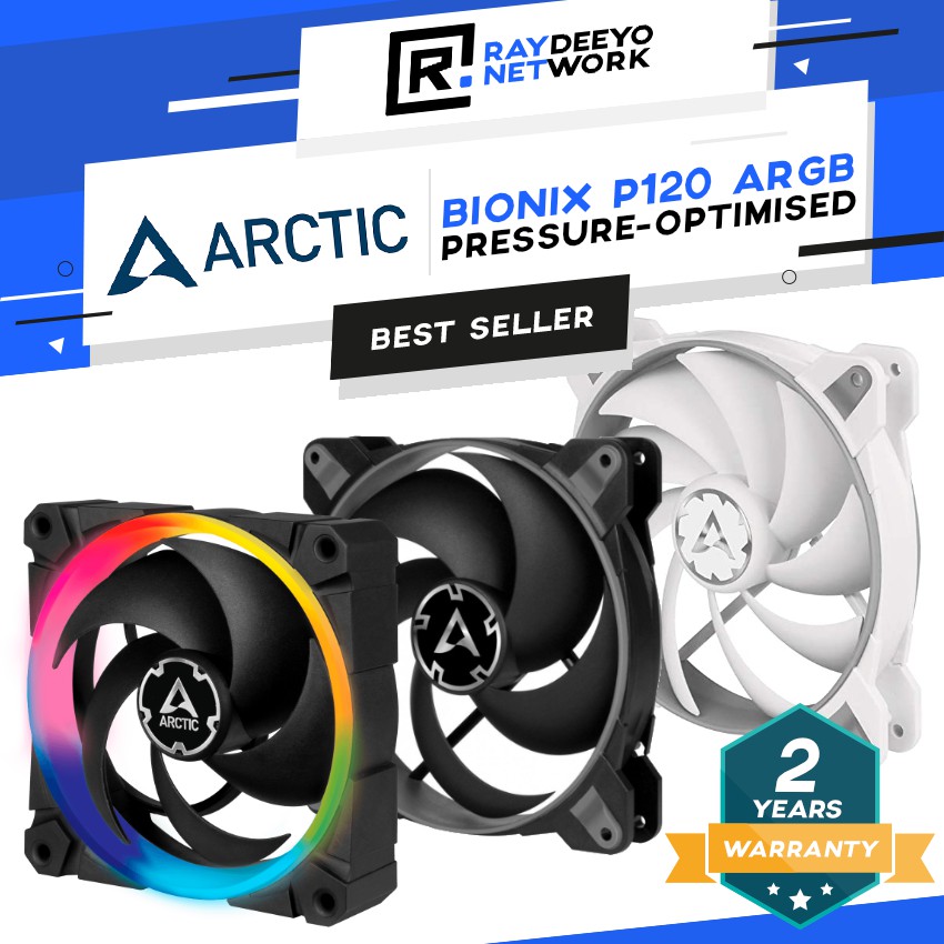 Arctic BioniX (P120/P140/P120 ARGB) 120/140mm Gaming Fan with PWM PST ...