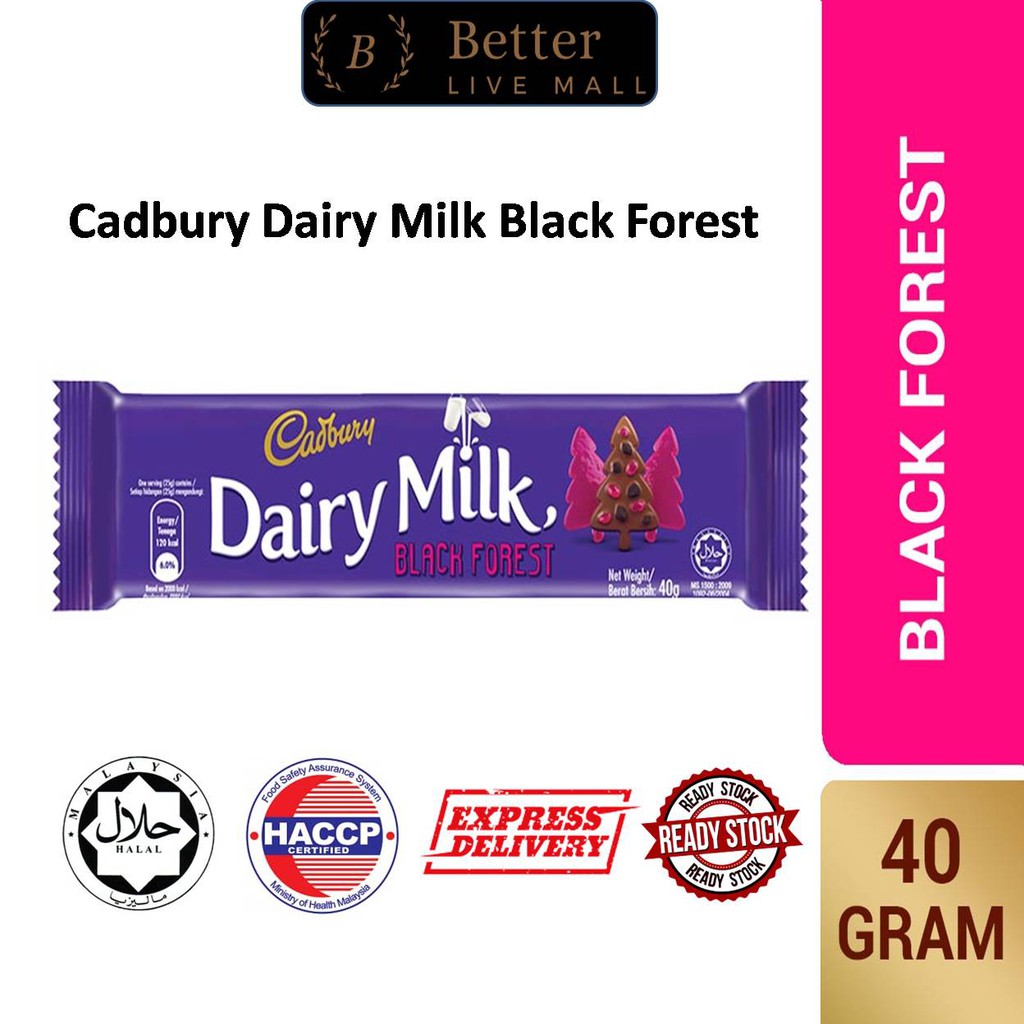 Cadbury Dairy Milk Black Forest 40g Shopee Malaysia