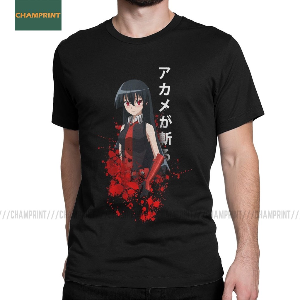 akame ga kill men's t shirt night raid anime elfen lied hellsing berserk tees short sleeve cotton | Shopee Malaysia