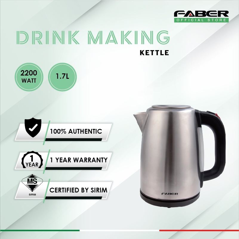 FABER STAINLESS STEEL KETTLE FCK 117SS Shopee Malaysia