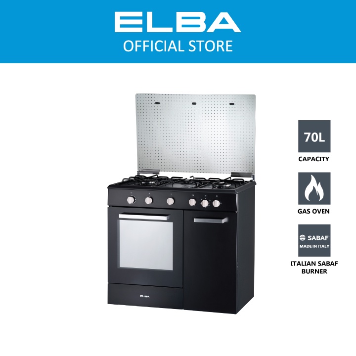 Elba Gas Cooker With Gas Oven Egc C G Bk Egc C G Bk Safety