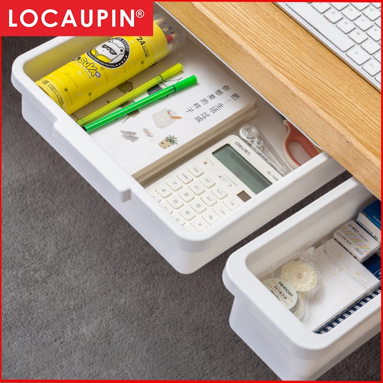 Locaupin Under Desk Drawer Storage Hidden Storage Desktop Drawers Under