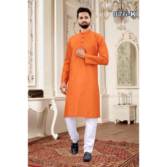 EF-876-M To 2XL Men's Traditional Wear Kurta Set