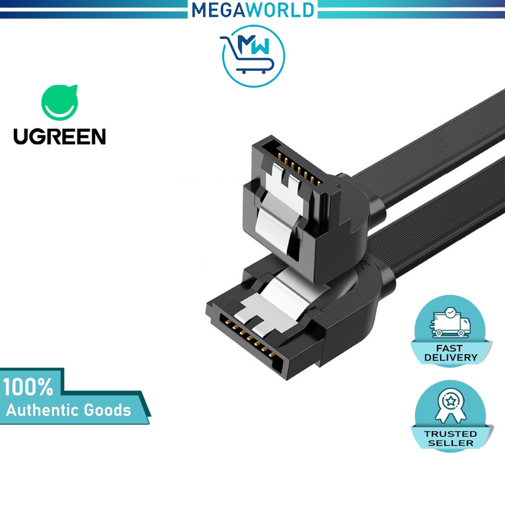 UGREEN SATA Cable 3.0 6Gbps L Shaped Straight With Clip SATA III Cable Adapter Computer HDD SSD