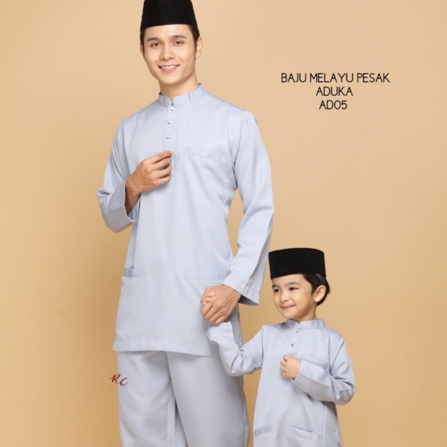  BAJU  MELAYU  ADUKA SEDONDON AD05 SOFT  GREY  Shopee Malaysia