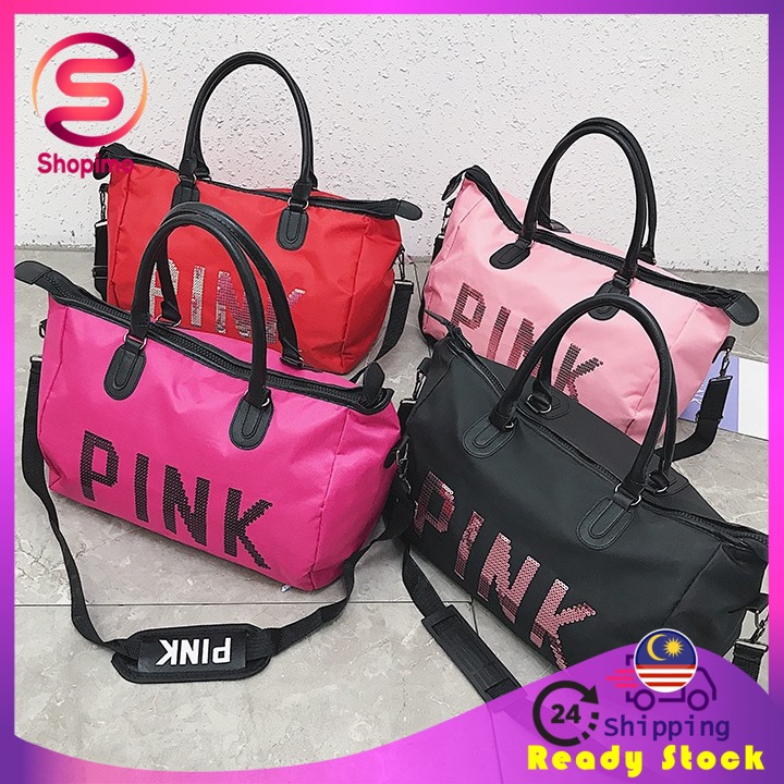 pink brand gym bag